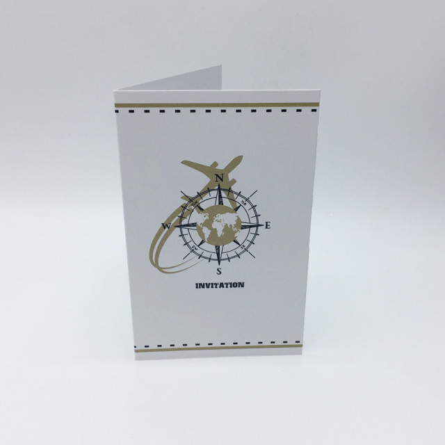 Invitation + enveloppe thème voyage