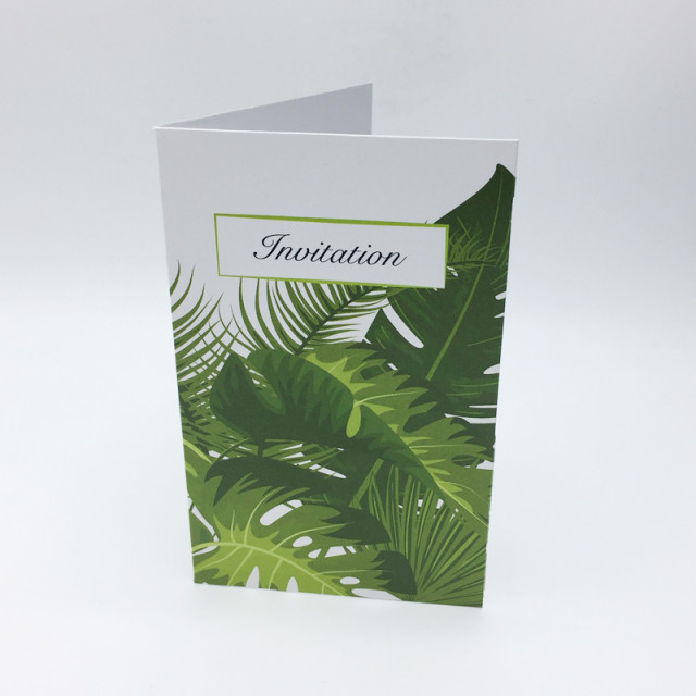 Invitation + enveloppe thème tropical