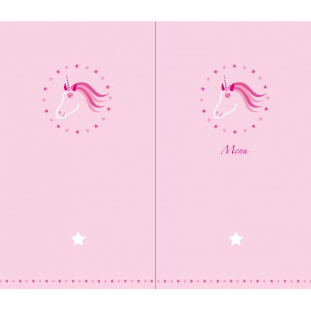 Menu thème licorne