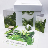 Invitation + enveloppe thème tropical