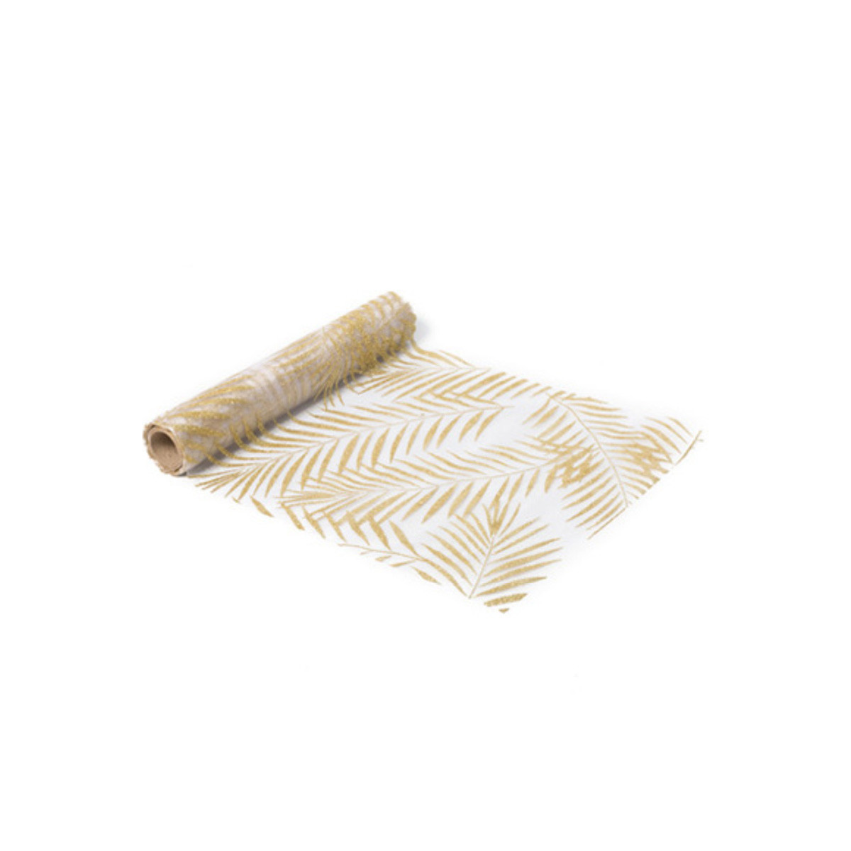 Lot de serviettes de table en tissu motif feuilles de palmier doré 15,7 x  50,8 cm 180 - Cdiscount Maison