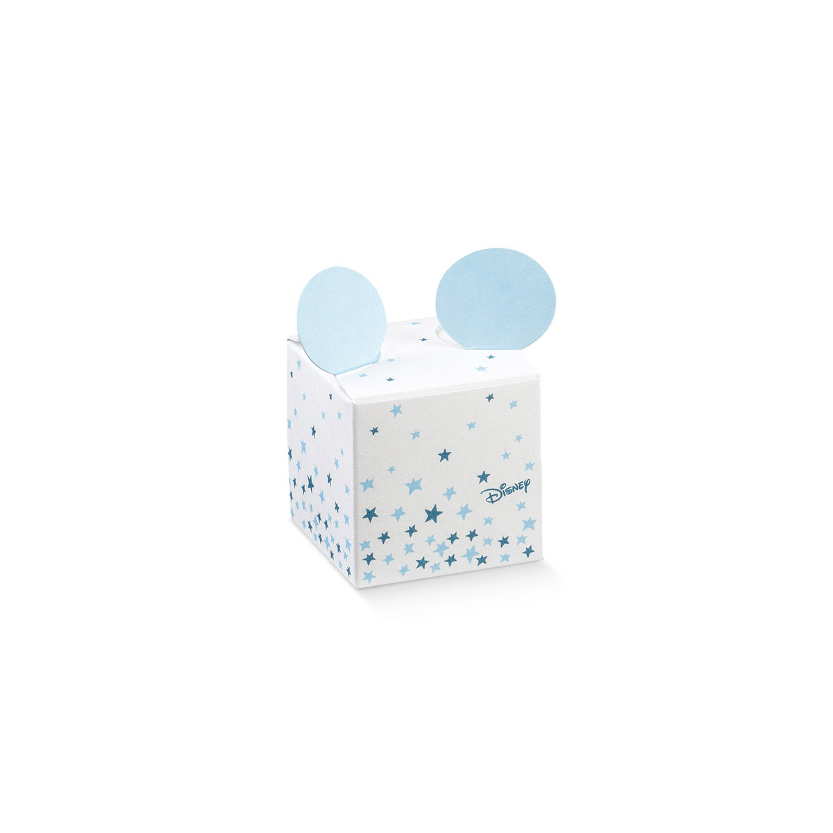 x1 Boite à dragées cube Mickey bleu