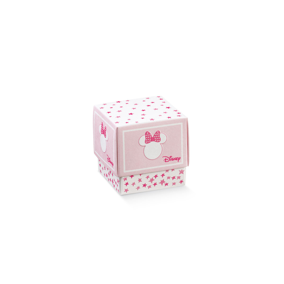 x1 Boite à dragées cube Minnie rose