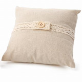 Coussin alliance jute et ruban