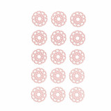 x15 Stickers rond en dentelle rose