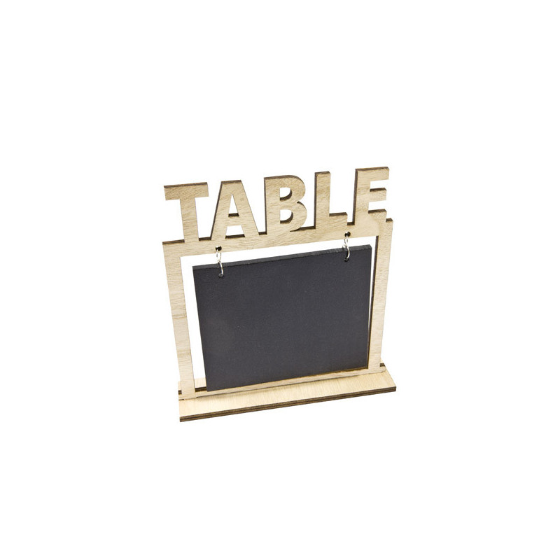 Marque table ardoise et bois