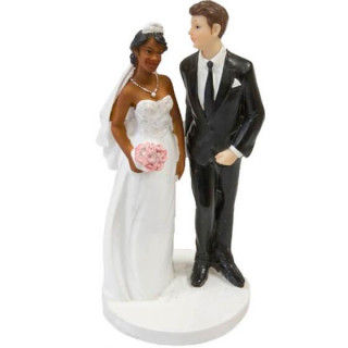 Figurine mariage mariée mate de peau