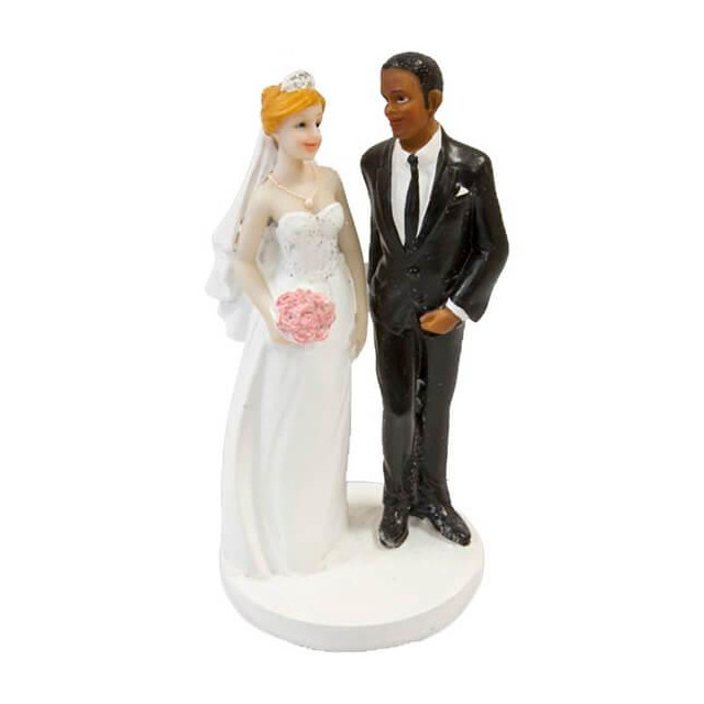 Figurine mariage marié mate de peau