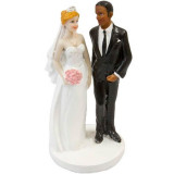 Figurine mariage marié mate de peau