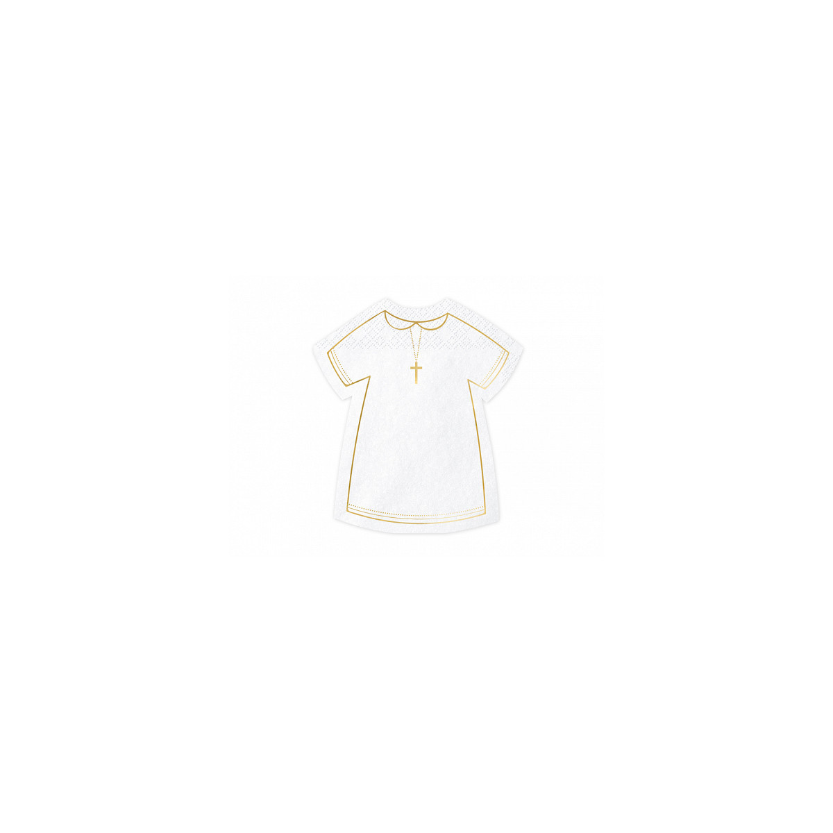 x20 Serviettes communion blanche et or