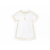 x20 Serviettes communion blanche et or