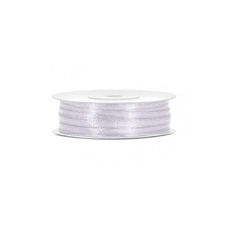 Ruban Satin Blanc 3mm - 50m