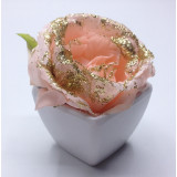décoration de table fleurs rose rose en pot
