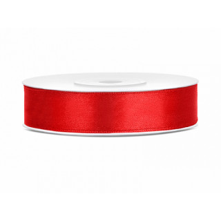 Ruban Satin rouge 12mm - 25m