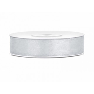 Ruban Satin argent 12mm - 25m