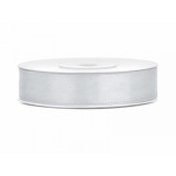 Ruban Satin argent 12mm - 25m