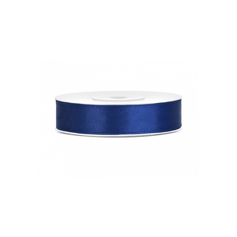 Ruban Satin bleu marine 12mm - 25m