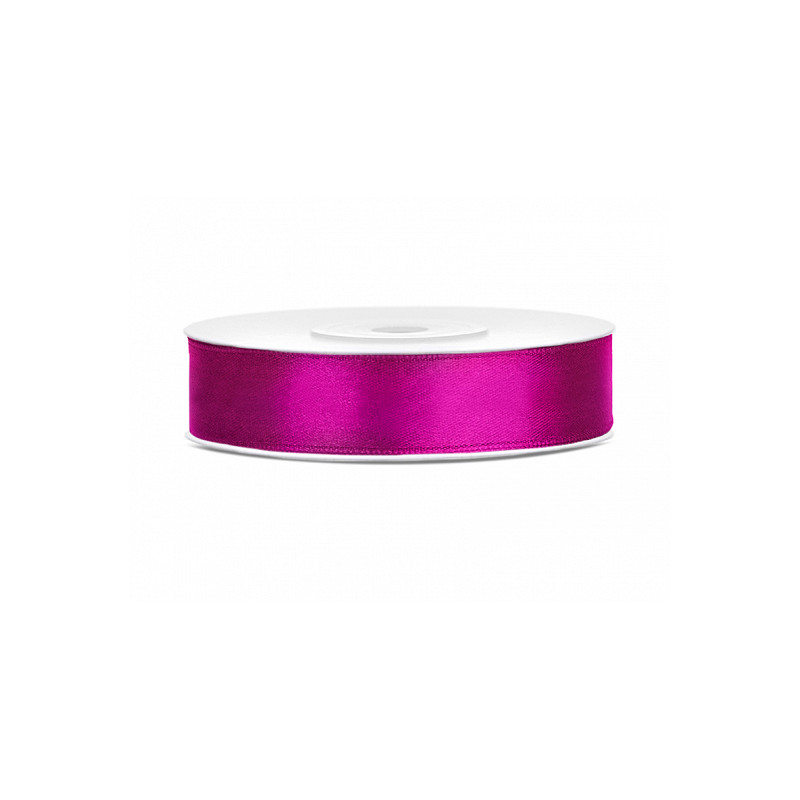 Ruban Satin fushia 12mm - 25m