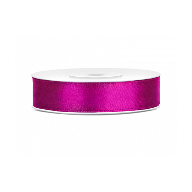 Ruban Satin fushia 12mm - 25m