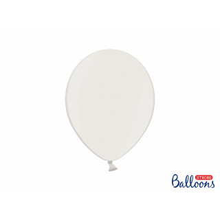 x10 Ballons metallic blanc