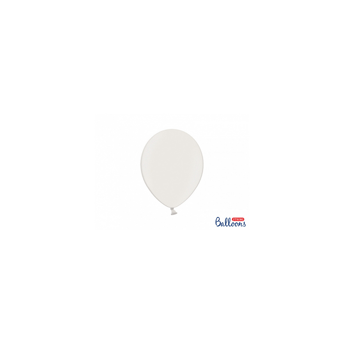 x10 Ballons metallic blanc