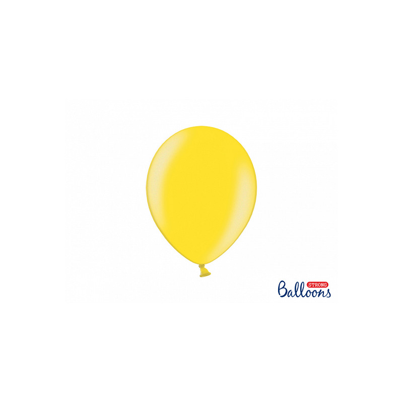 x10 Ballons metallic jaune