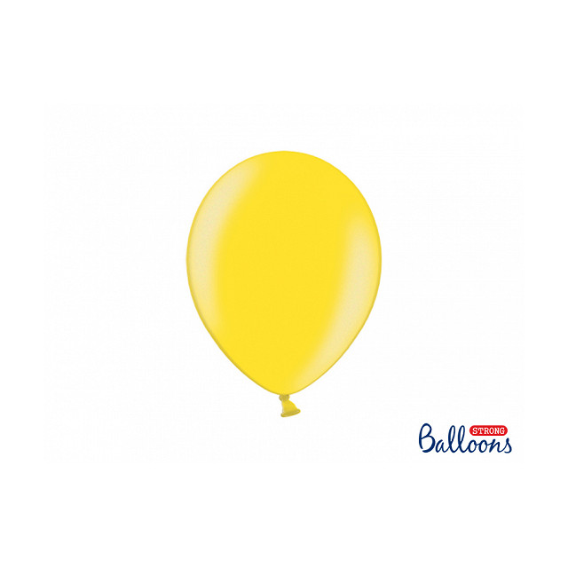 x10 Ballons metallic jaune