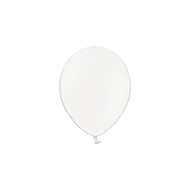 x100 Ballons crystal blanc