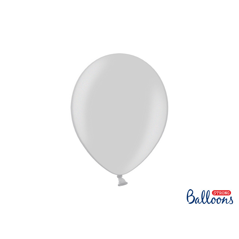 x10 Ballons metallic argent