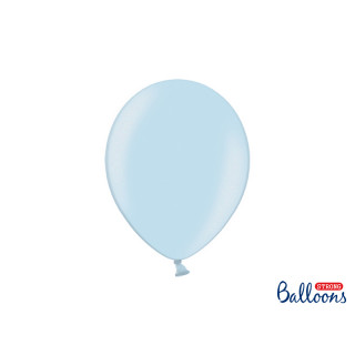 x10 Ballons metallic bleu ciel