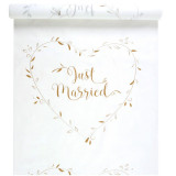 Tapis Eglise Just Married Blanc et or