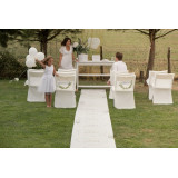 Tapis Eglise Just Married Blanc et or