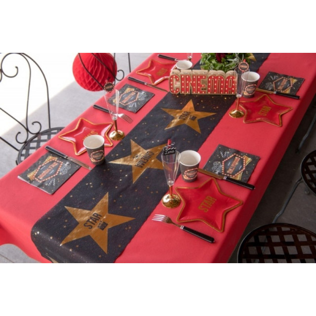 Chemin de Table Joyeux Anniversaire Rouge 5m - déco de table