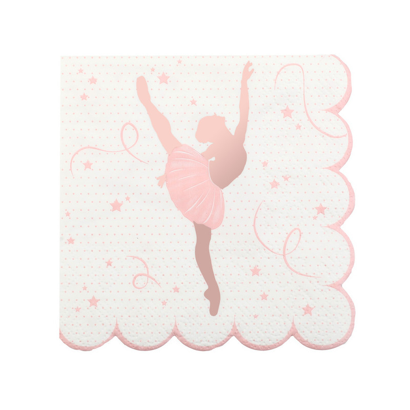 Serviette danse ballerine x20