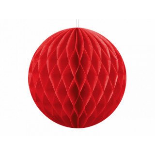 x1 Boule Alvéolée 10cm - Rouge