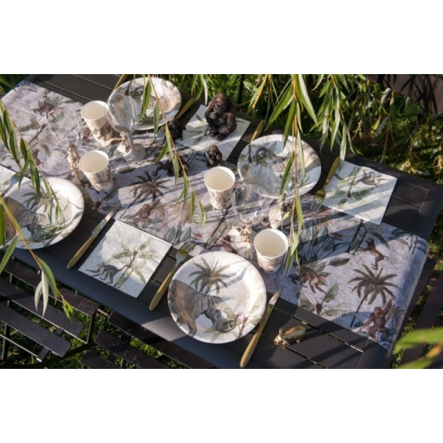 Assiettes Festonnees 23 cm Vert Jungle x 8 pieces, vaisselle jetable pas  cher - Badaboum