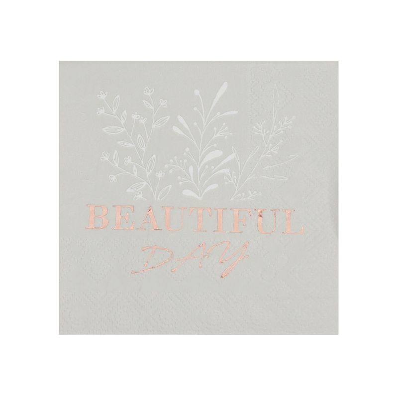 Serviette Beautiful Day lin et rose gold