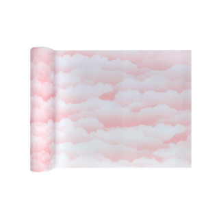 Chemin de table nuage rose