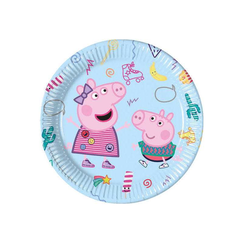 x8 Assiettes carton Peppa Pig