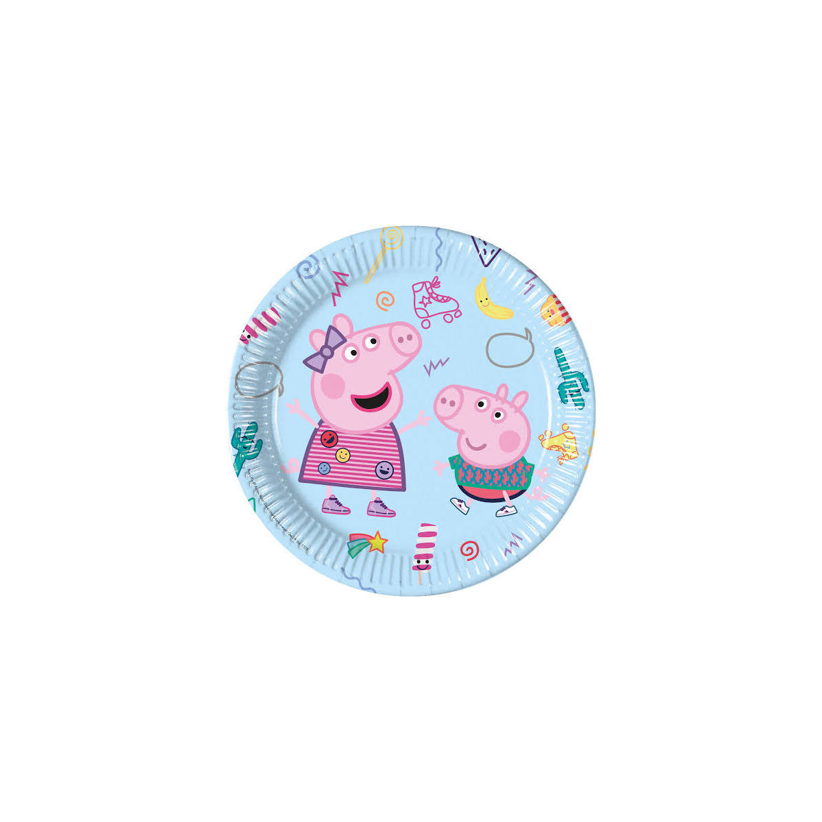 x8 Assiettes carton Peppa Pig