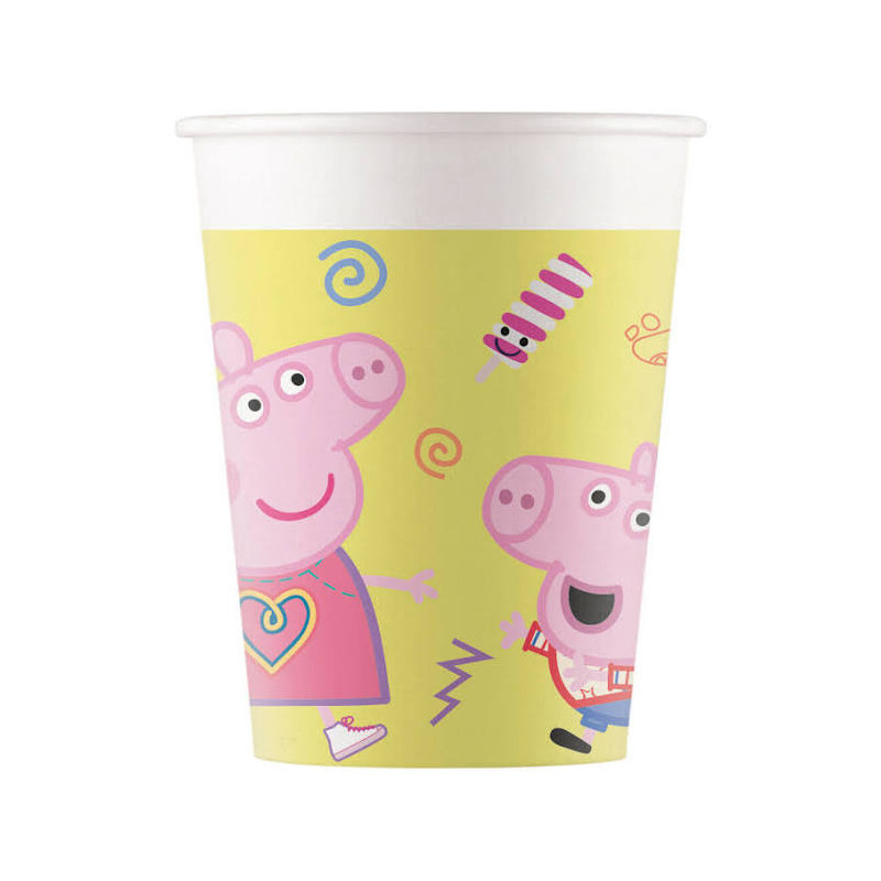 x8 Gobelets en carton Peppa Pig