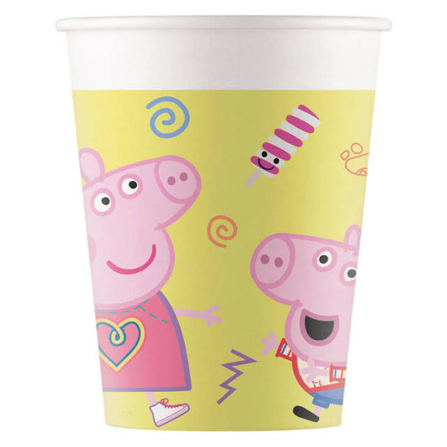 x8 Gobelets en carton Peppa Pig