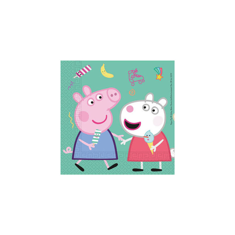 x20 serviettes en papier Peppa Pig