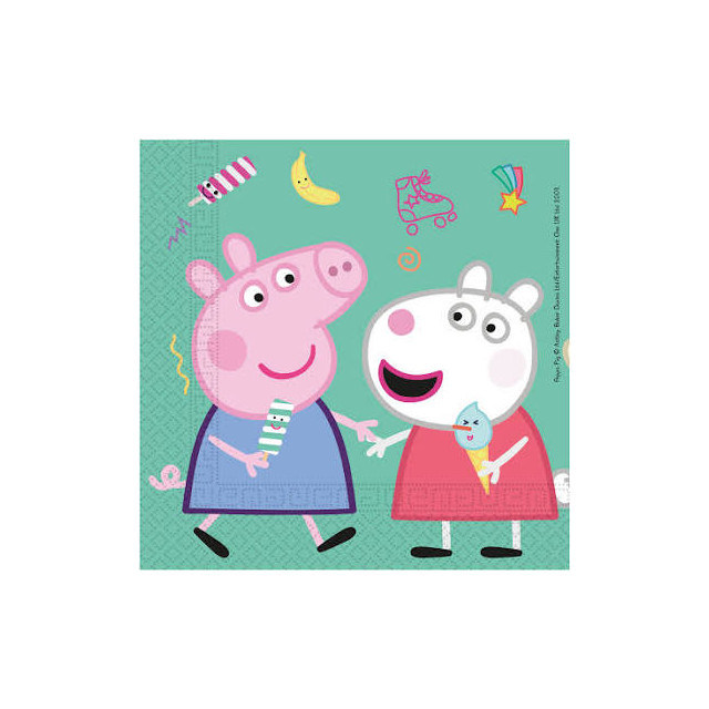 x20 serviettes en papier Peppa Pig