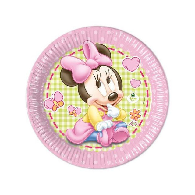 x8 Assiettes Baby Minnie