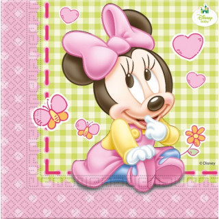 x20 Serviettes Baby Minnie