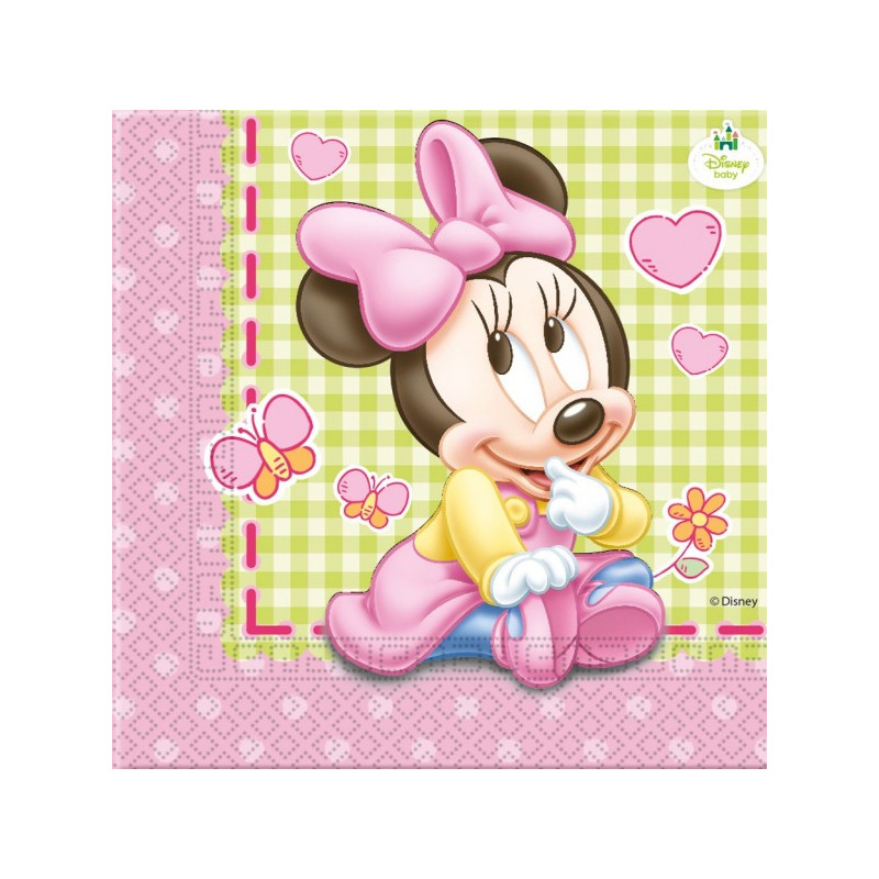 x20 Serviettes Baby Minnie