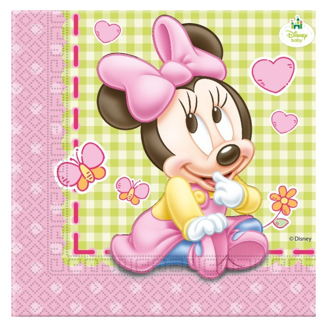 x20 Serviettes Baby Minnie