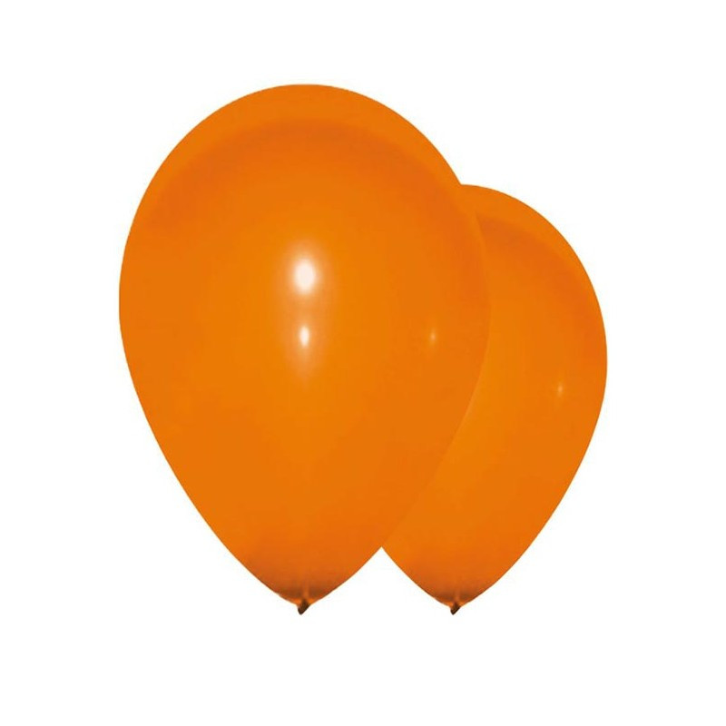 x 8 ballons baudruche orange 23 cm