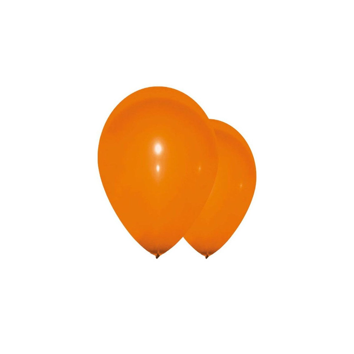 x 8 ballons baudruche orange 23 cm